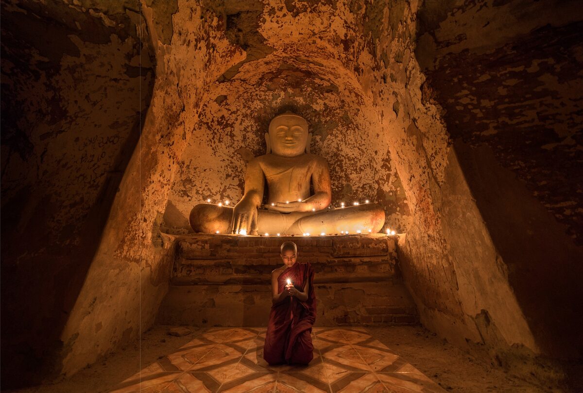 "In the Moment." Novice monk at Bagan, Myanmar.
