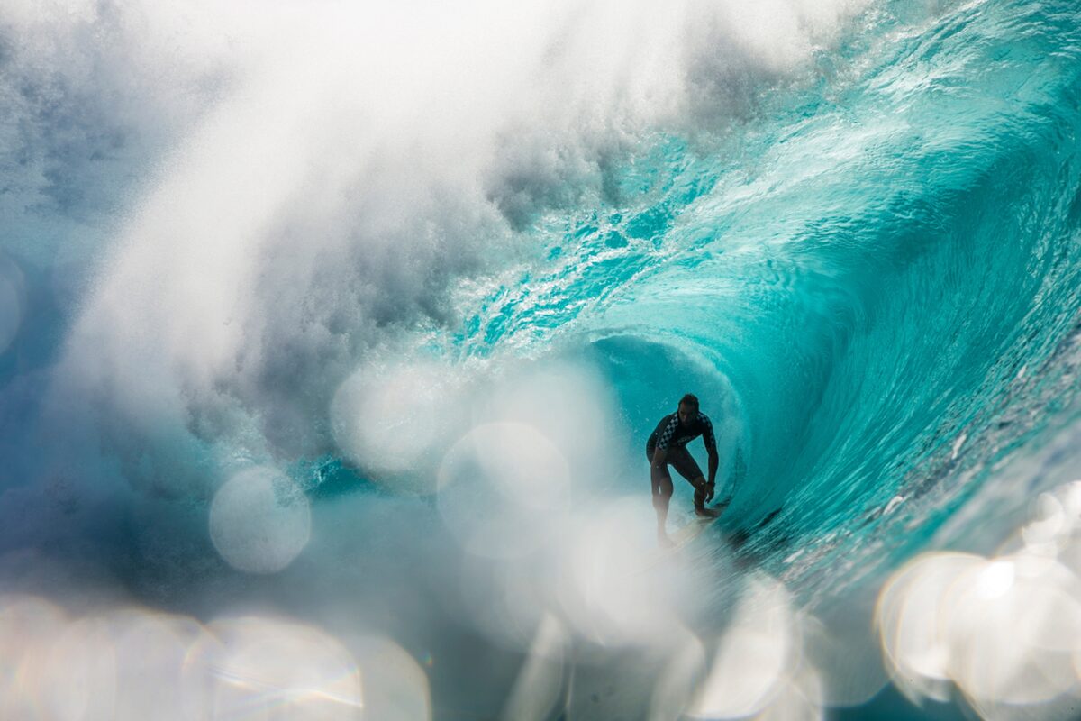 Nathan Fletcher in the barrel at Pipeline. This photo captures what defines Pipeline and its name.