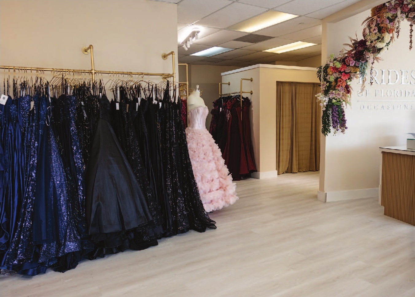 a room with a dress and a mannequin