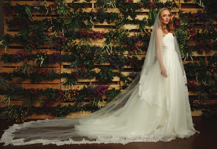 a woman in a wedding dress