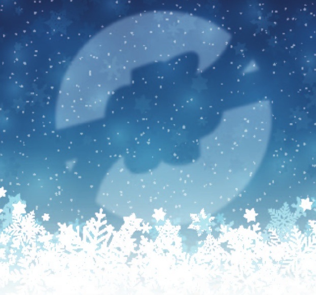 a snowflakes and a blue background