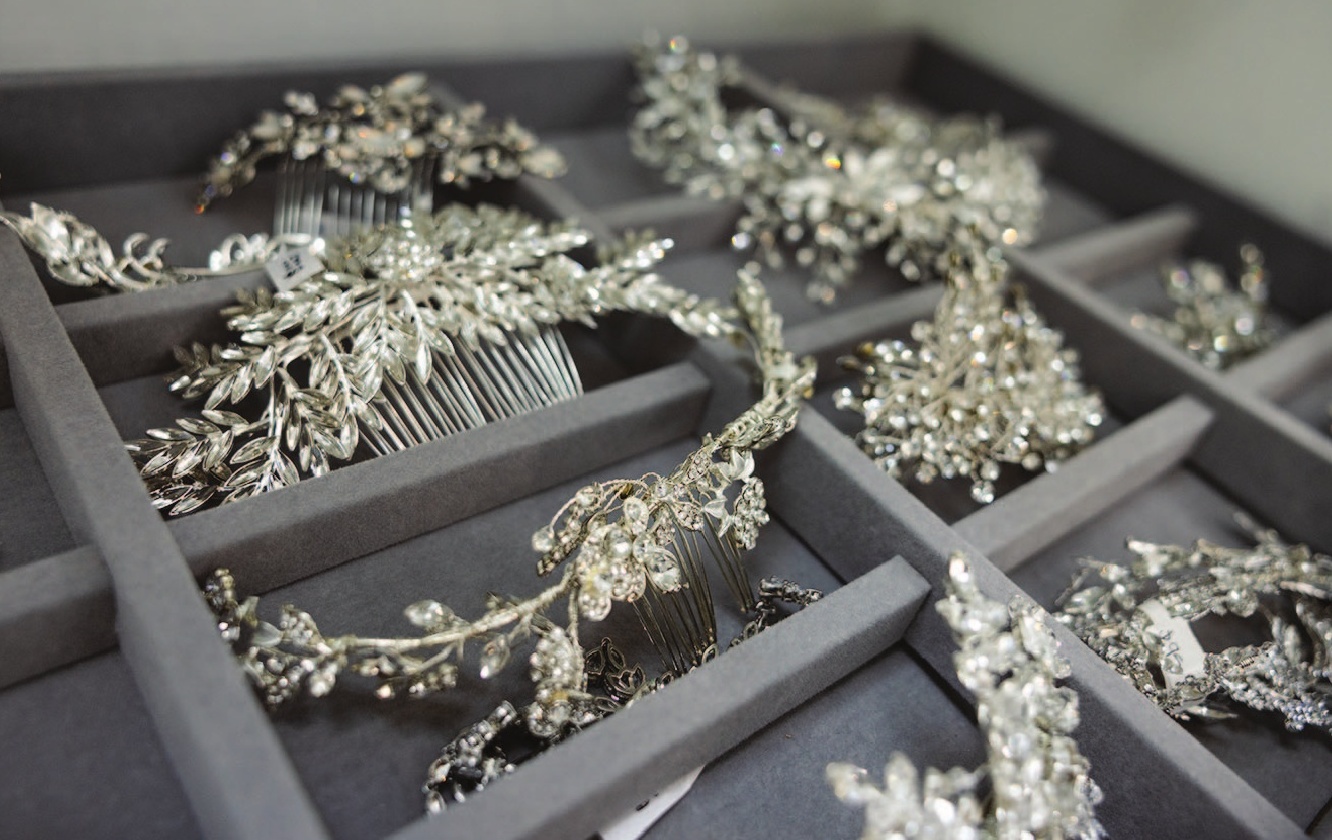 a group of jewelry in a box