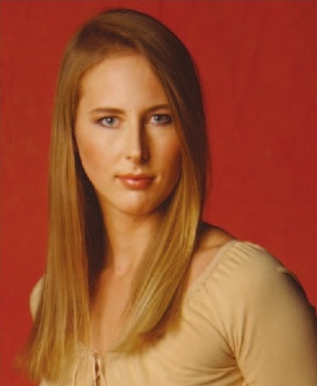 a woman with long hair